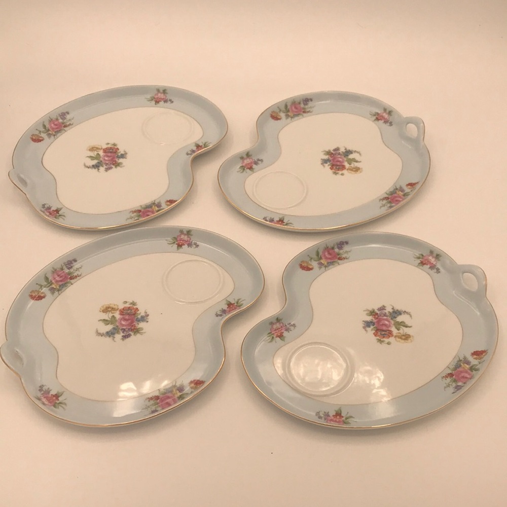Set of 4‎ Vintage (1930s) Noritake Snack Plates